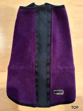 Dickens Closet Purple Fleece Dog Coat Small Adjustable Water Resistant Belly